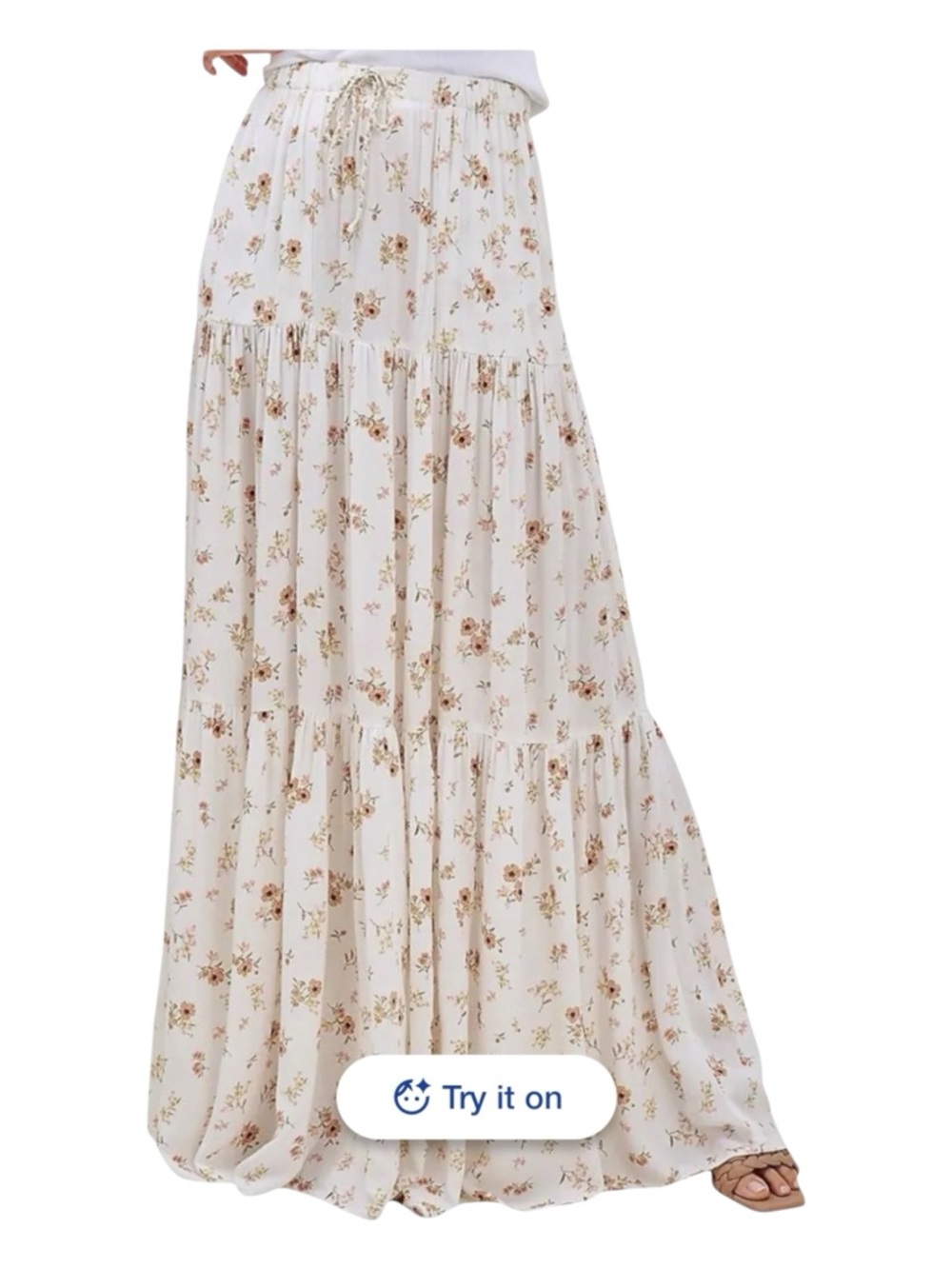 Mary Lawless Lee X Splendid Floral Maxi Tiered Skirt. Large, NWT - Picture 3 of 8
